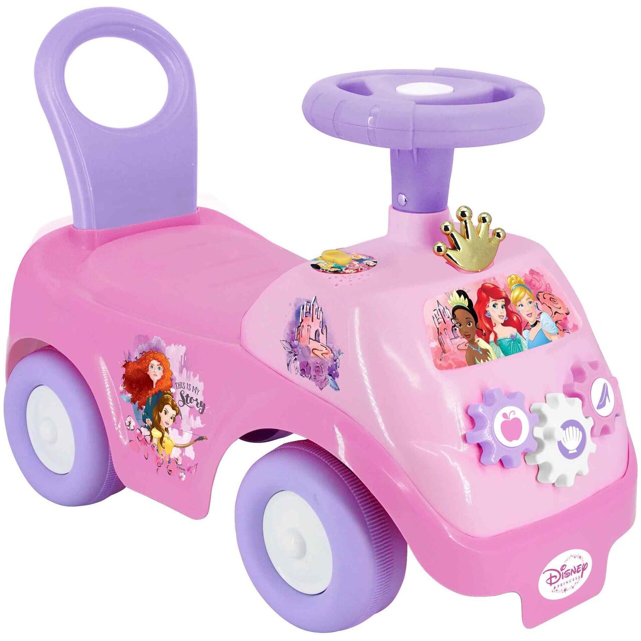 Disney: Light N' Sounds Disney Princess "This is My Story" Activity Ride On - Foot To Floor, Kids Car, Push & Pull, Ages 12-36 Months